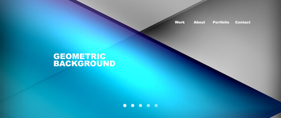 Flowing bright neon gradients geometric abstract background with triangles and lines. Fluid color pattern of color liquid gradient background for wallpaper, banner, background, card, landing page