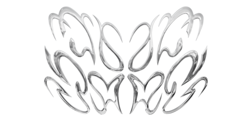 Dead Game Liquid Typography Chrome Metallic Transparent Background 