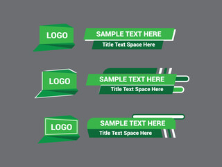 Vector Lower Third for Television News Bar Design Template, Lower Third News and Video Bars Set