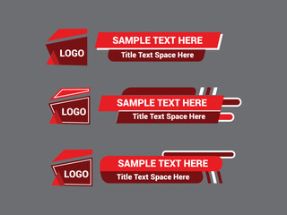 Obraz premium Vector Lower Third for Television News Bar Design Template, Lower Third News and Video Bars Set