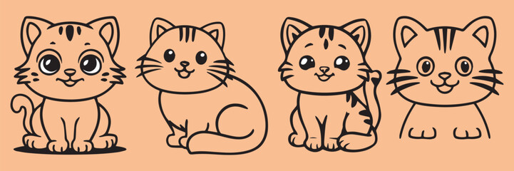 Happy Cat Stickers Set