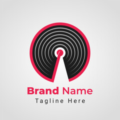 Keyhole Vinyl Music Logo, combination of keyhole and vinyl record player