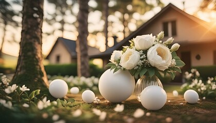 Event celebration  for wedding with small balls