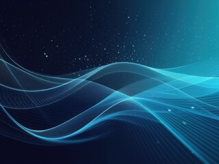 blue waves with a star on the background