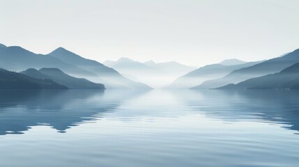 minimal vector calm lake water surface