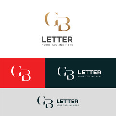 GB, BG letter logo design template elements. Modern abstract digital alphabet letter logo.
