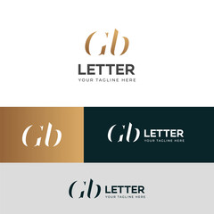 GB, BG letter logo design template elements. Modern abstract digital alphabet letter logo.