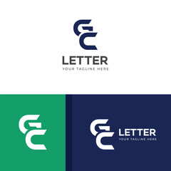 GC, CG letter logo design template elements. Modern abstract digital alphabet letter logo.