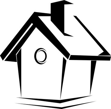 recommend clip art: Bird House Outline Logo Illustration Vector