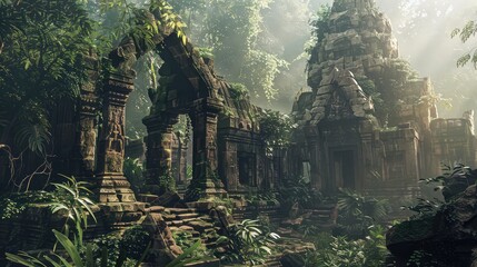 Obraz premium Ancient Temple in the Jungle