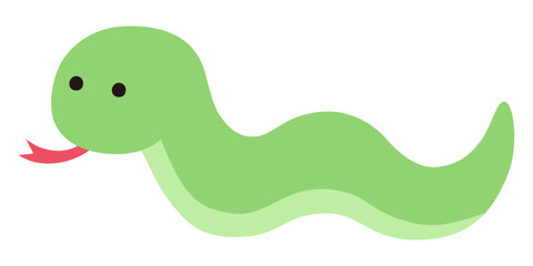 ゆるい蛇のベクターイラスト。干支、十二支、へび、年賀