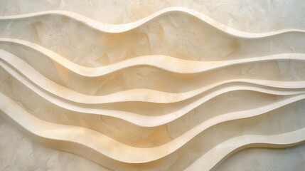 top view of beige sandy background with smooth waves
