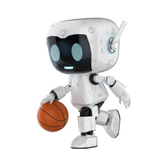 Personal assistant robot or artificial intelligence robot play basketball