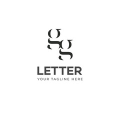 GG letter logo design template elements. Modern abstract digital alphabet letter logo.