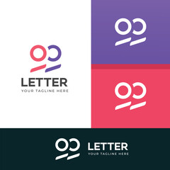 GG letter logo design template elements. Modern abstract digital alphabet letter logo.