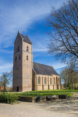 Fototapeta na wymiar Historic church of small town Vledder, Netherlands