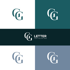 GG letter logo design template elements. Modern abstract digital alphabet letter logo.