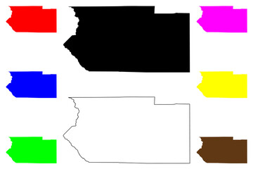 Fremont County, Colorado (U.S. county, United States of America,USA, U.S., US) map vector illustration, scribble sketch Fremont map