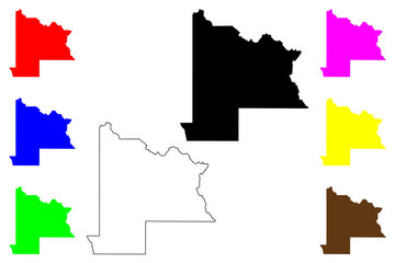 Gunnison County, Colorado (U.S. county, United States of America,USA, U.S., US) map vector illustration, scribble sketch Gunnison map