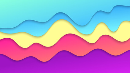 Colorful Gradient Waves Background Design