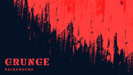 Abstract Scratch Red Grunge Texture In Black Background
