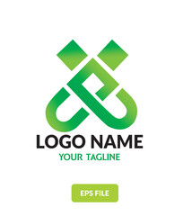 islamic abstract logo flat design vector with green colour for social comunty or companny logo modern