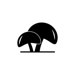 Three mushrooms vector icon.  Mushroom plant trendy style vector illustration on white background..eps