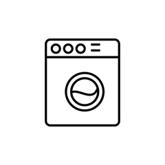 Washer machine line icon. vector flat simple llustration for web and app on white background..eps