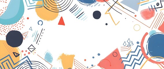 Obraz premium Minimalist Geometric Abstract Background with Blank Space for Innovative Technology Concept