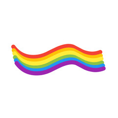 rainbow logo line icon