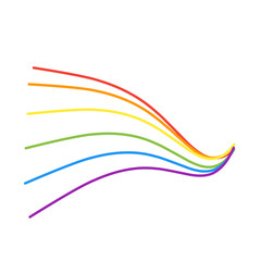 rainbow logo line icon