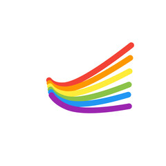 rainbow logo line icon