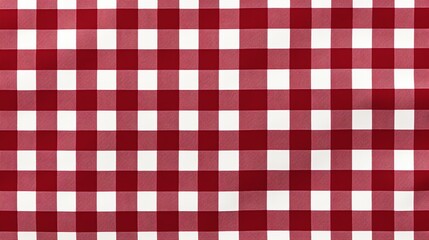 a red and white checkered tablecloth