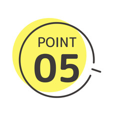 バナーやプレゼン資料デザインに最適！ポイントナンバーのアイコン　イラスト素材