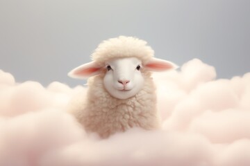 a sheep in the clouds