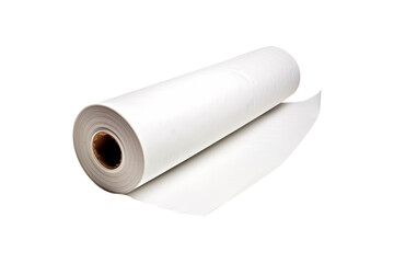Fototapeta premium White roll paper isolated on transparent background.