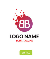 BB logo for company with buble element and modern design