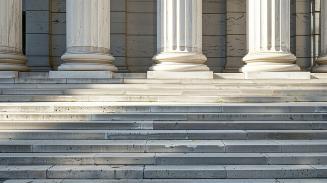 Background of a government building facade with steps and columns