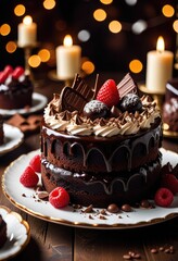 including decadent chocolate cakes and desserts perfect for festive and birthday-themed settings​