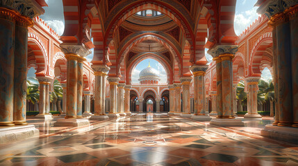 Fototapeta premium Mosque with Extraordinary Beauty