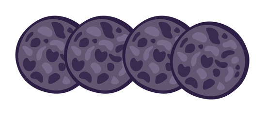 Soondae or sundae, Korean blood sausage. Asian food. Korean cuisine. Korean food