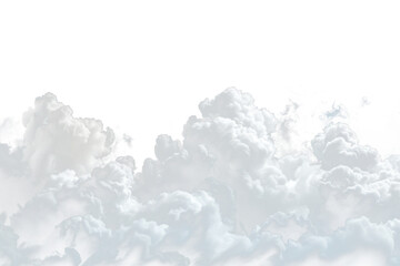 billowing realistic cloud with smooth overlay isolated on the transparent background