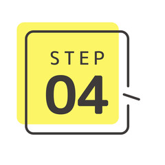 バナーやプレゼン資料デザインに最適！ステップナンバーのアイコン　イラスト素材