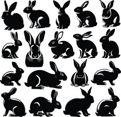 Rabbit silhouette Vector