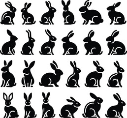 Rabbit silhouette Vector