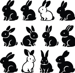Rabbit silhouette Vector
