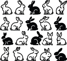 Rabbit silhouette Vector