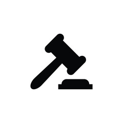 Gavel icon silhouette design template isolated illustration