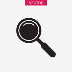 Magnifying glass simple flat trendy style illustration on white background..eps