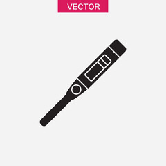 Pregnancy test vector flat black icon on white background..eps